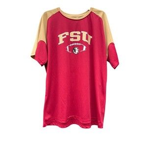 Men's XL Pro Edge FSU Florida State University Short Sleeve 100% Polyester Shirt